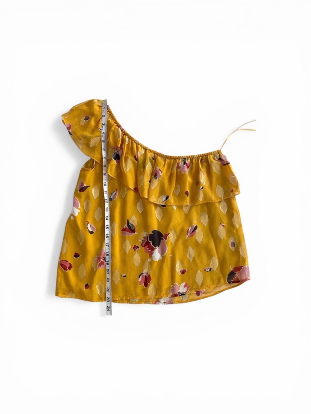 Sezane Adelie One Shoulder Silk Blouse - Picture 7 of 9